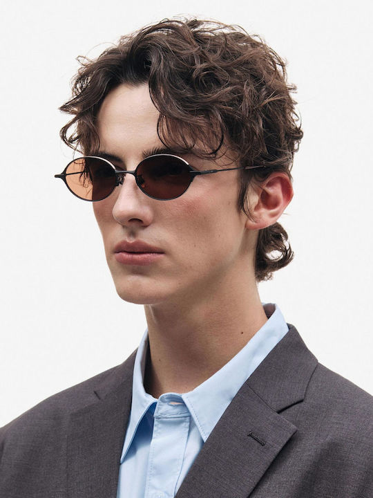 Projekt Produkt Unisex Sunglasses with Metallic Frame Black / Brown