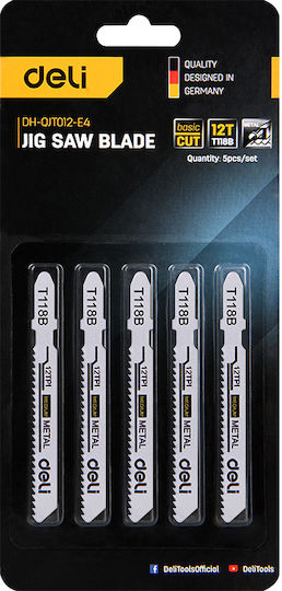 Deli DH-QJT012-E4 Blades for Metal 5 Pieces