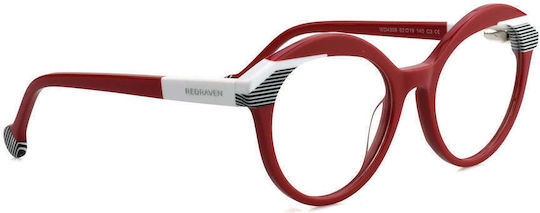 Рамка За Очилa Red Raven Optical #004 Виненo Бяло Red Raven