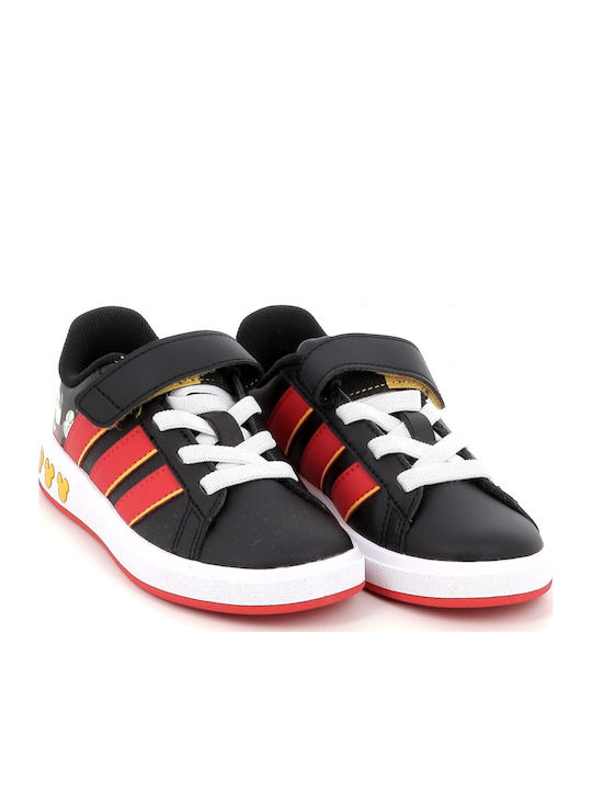Grand Court Mickey Παιδικά Sneakers Μαύρα