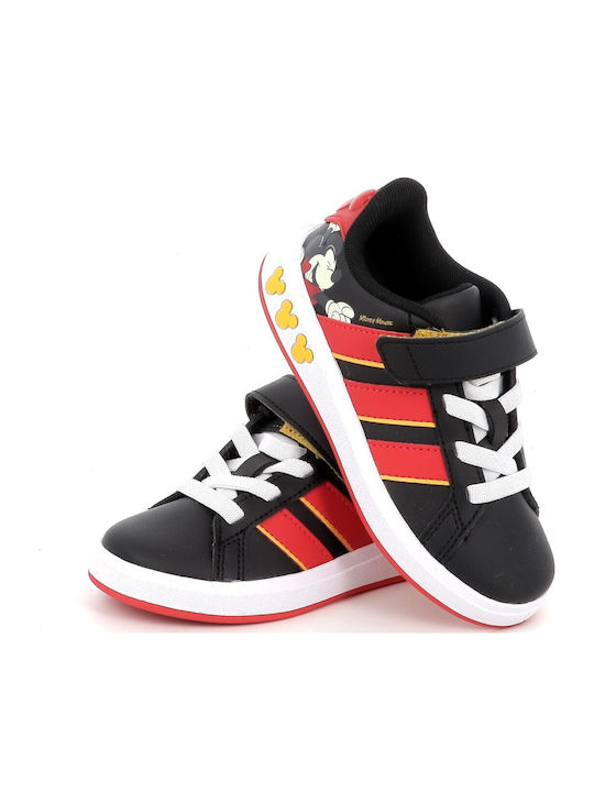 Grand Court Mickey Παιδικά Sneakers Μαύρα