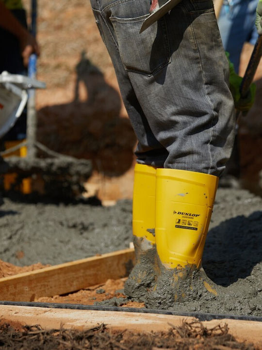 Dunlop Cizme de protecție de lucru până la gleznă galbene