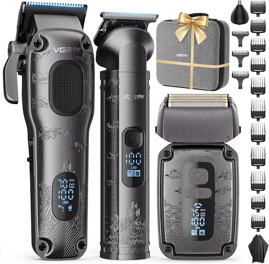 Vgrpro Set Profesional de Mașină de Tuns Reîncărcabilă Cupru X002GOJX4F