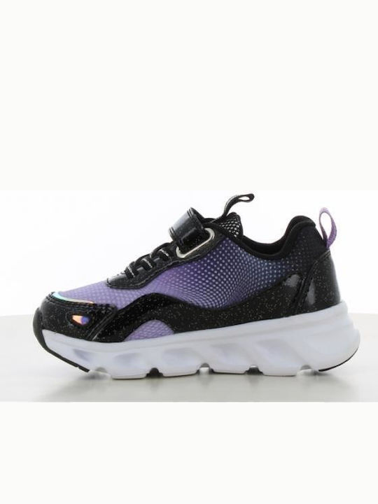 Hello Kitty Kuromi Kinder Sneaker mit Bügel- und Schleifenverschluss & Lichtern Schwarz