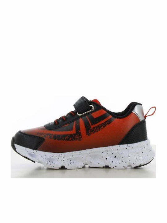 Kids Sneakers with Hoop & Loop Closure & with Lights Black