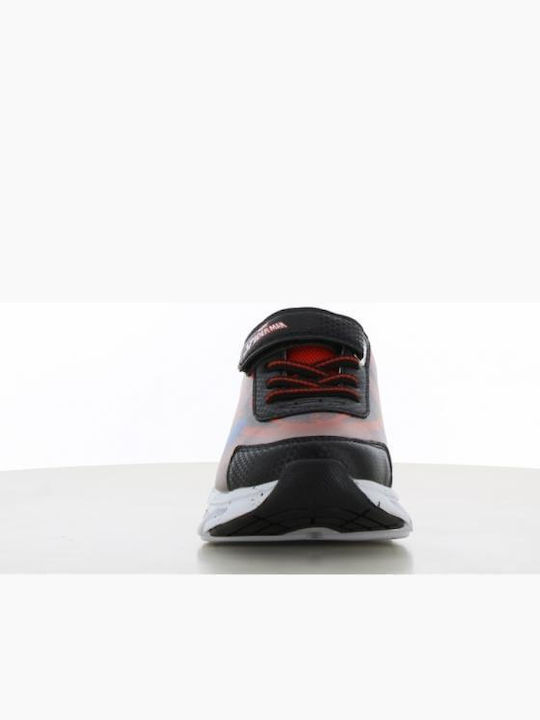 Kids Sneakers with Hoop & Loop Closure & with Lights Black