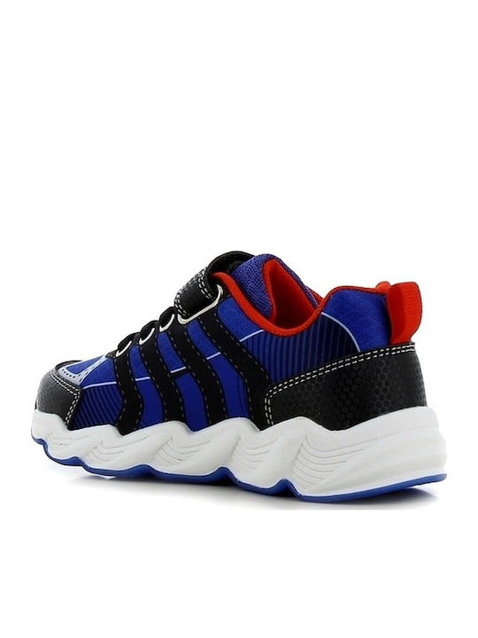 Kids Sneakers with Hoop & Loop Closure and Lights Black