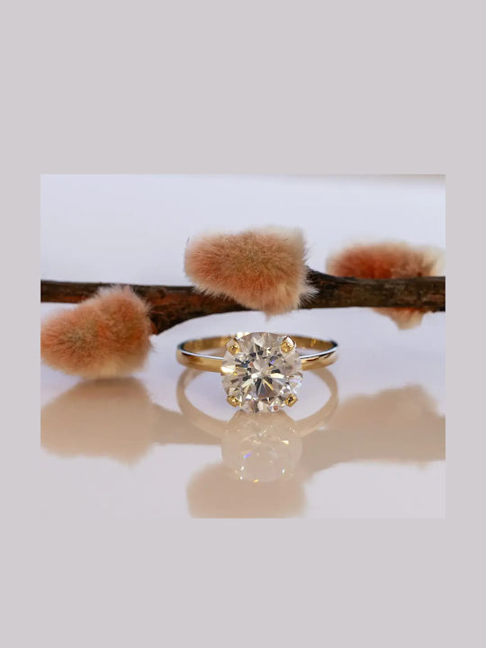 Inel Din Aur 9 Carate Cu Zircon