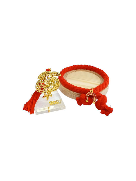 Kalliopi Silver Handmade Tabletop New Year's Lucky Charm Pomegranate Gold Made of Glass 2027