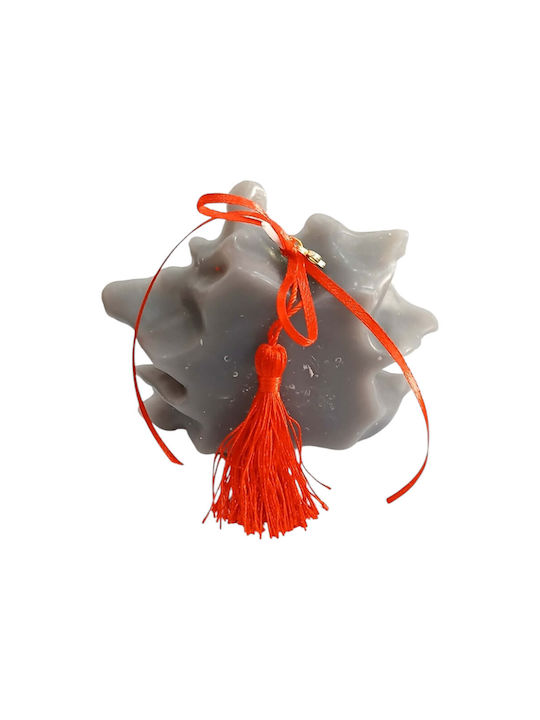 Kalliopi Silver Tabletop New Year's Lucky Charm Pomegranate Grey Wax Polish 2027 10x12cm