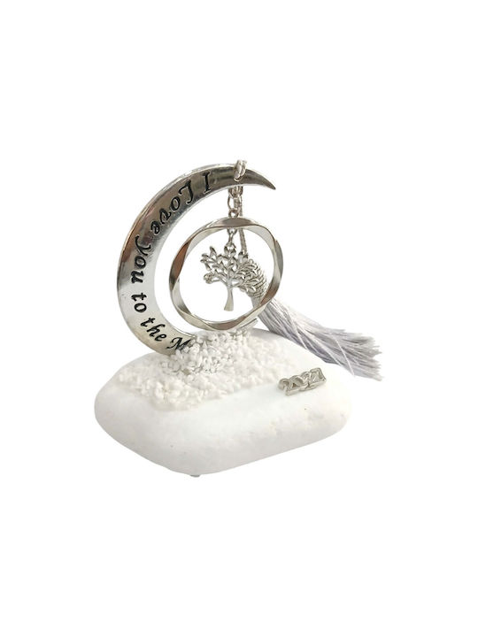 Kalliopi Silver Tischplatte Glücksbringer Bäumchen Silber aus Stein 2027 8x10cm