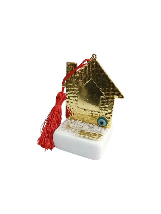 Kalliopi Silver Handgefertigter Glücksbringer für die Startseite Gold aus Stein 2027 5x5cm