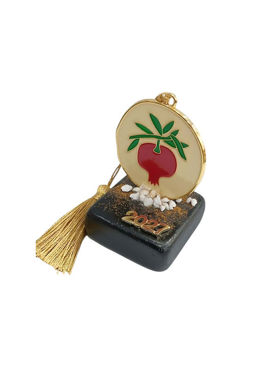 Kalliopi Silver Handmade Настолно Щастие За Дома Нар Черен От Камък 2027 5x8см