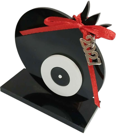 Kalliopi Silver Tabletop New Year's Lucky Charm Black Pomegranate Made of Plexiglass 2027 8x9cm