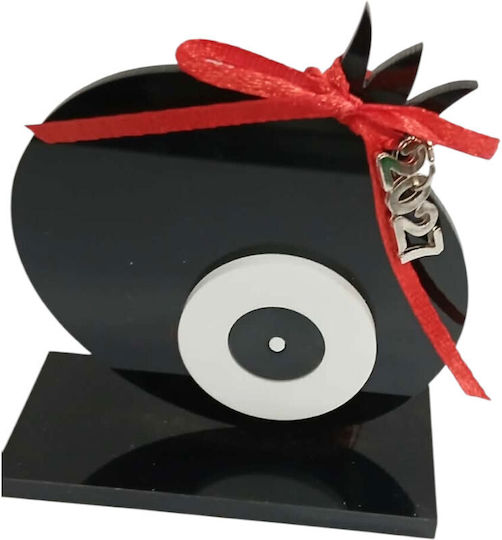 Kalliopi Silver Tabletop New Year's Lucky Charm Black Pomegranate Made of Plexiglass 2027 8x9cm