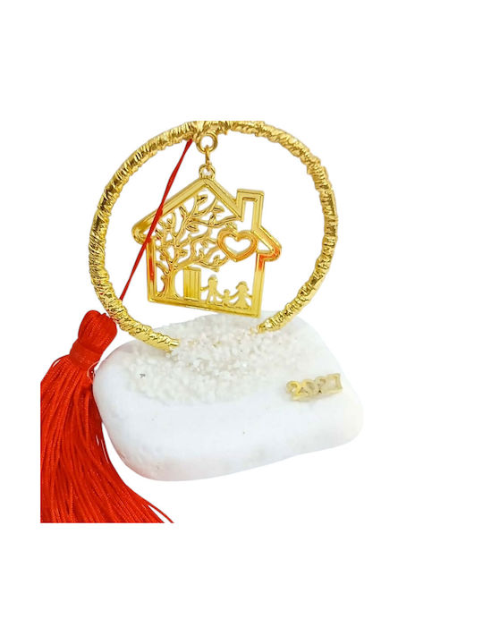 Kalliopi Silver Tabletop New Year's Lucky Charm Home Gold Stone 2027