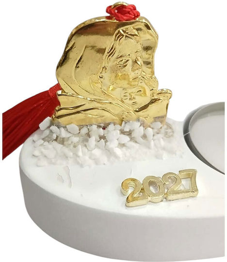 Kalliopi Silver Handmade Tabletop New Year's Lucky Charm with Wishes Gold from Stone 2027 Kalliopi Silver Handmade Tabletop New Year's Lucky Charm with Wishes Gold from Stone 2027