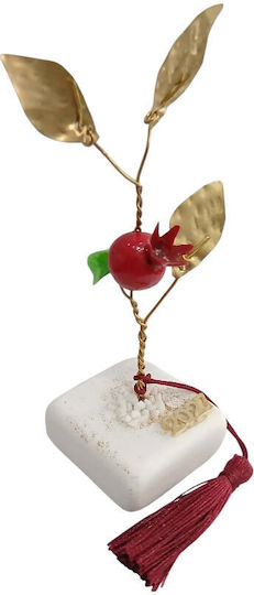 Kalliopi Silver Tabletop New Year's Lucky Charm Pomegranate Bronze Metal 2027 5x13cm