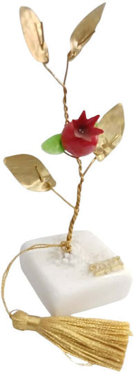 Kalliopi Silver Handmade Tabletop Lucky Charm Pomegranate Bronze Stone 2027 5x14cm