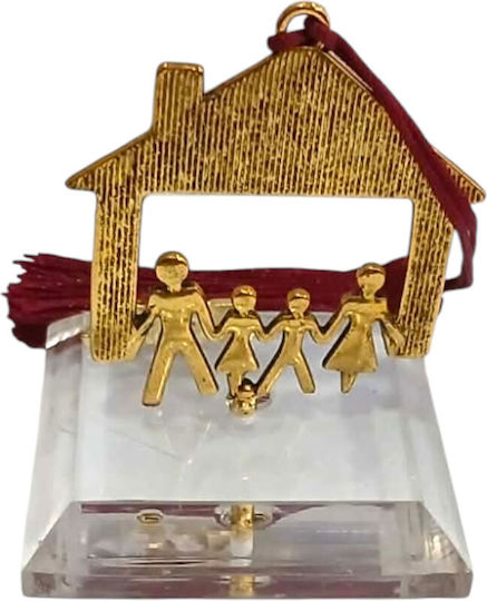 Kalliopi Silver Tabletop New Year's Lucky Charm Home Gold Made of Plexiglass 2027 5x6cm