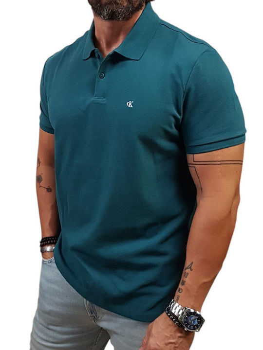 Calvin Klein Polo Μπλούζα Petrol