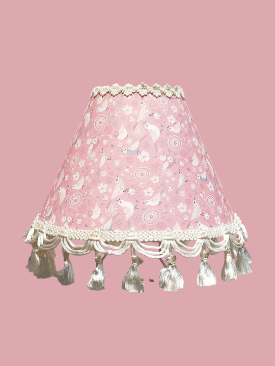 Lamp Shade Portable Pink Birds Dimensions 20*17*10 Small Niche At The Base