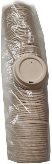 Paper Kraft Glasses 12 Oz 260ml 100 Pieces Lids Nipple