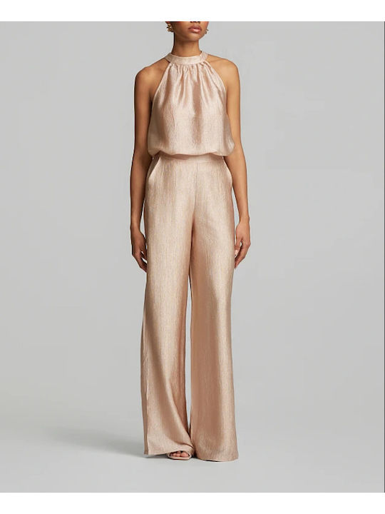 Women's Gold Set with Trousers in Straight Leg