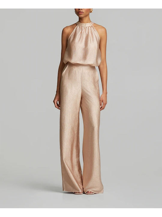 Women's Gold Set with Trousers in Straight Leg