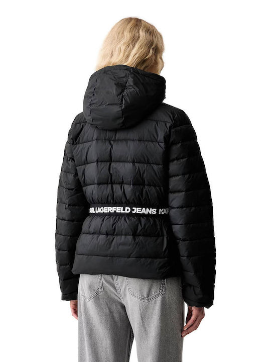 Women's Puffer Jacket for Winter Black