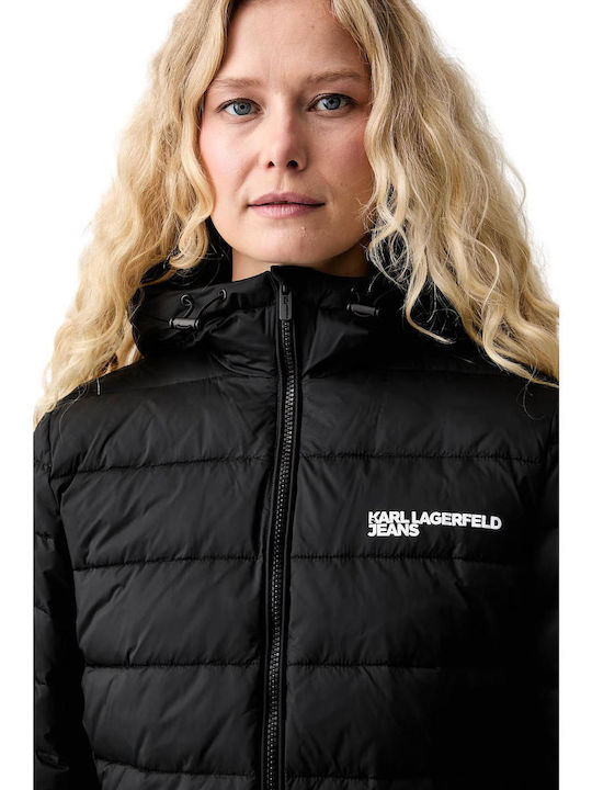 Women's Puffer Jacket for Winter Black