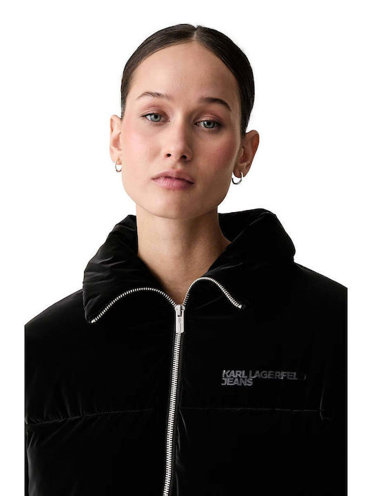 Women's Puffer Jacket for Winter Black