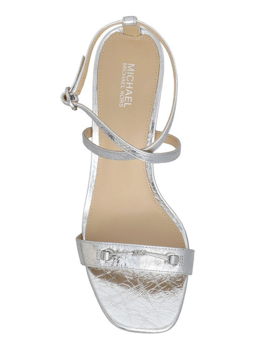 Lena Leder Damen Sandalen Silber