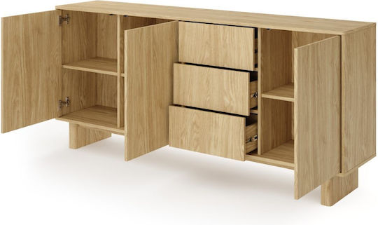 Nabu Sideboard Wooden with Drawers Natural Oak 183x83x38cm