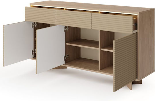 Semi Holz Sideboard mit Schubladen Boliwar 153.9x40x84.4cm