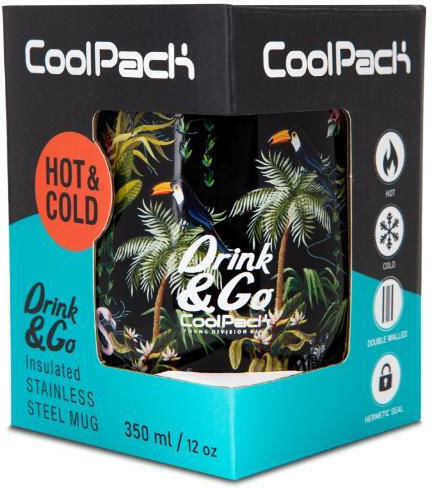 Coolpack Jungle Stainless Steel Kids Water Bottle Multicolour 350ml