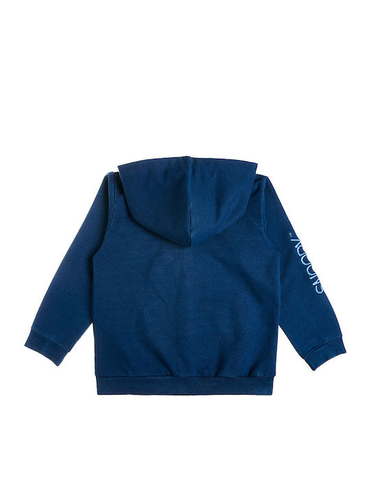 Kinder-Sweatshirt Strickjacke mit Taschen Blau