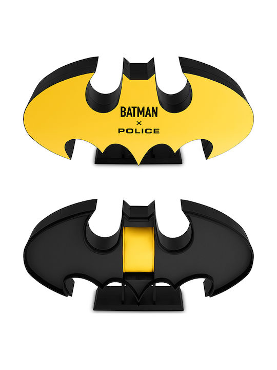 Police Batman Men's Watch 45mm Battery With Black Leather Strap