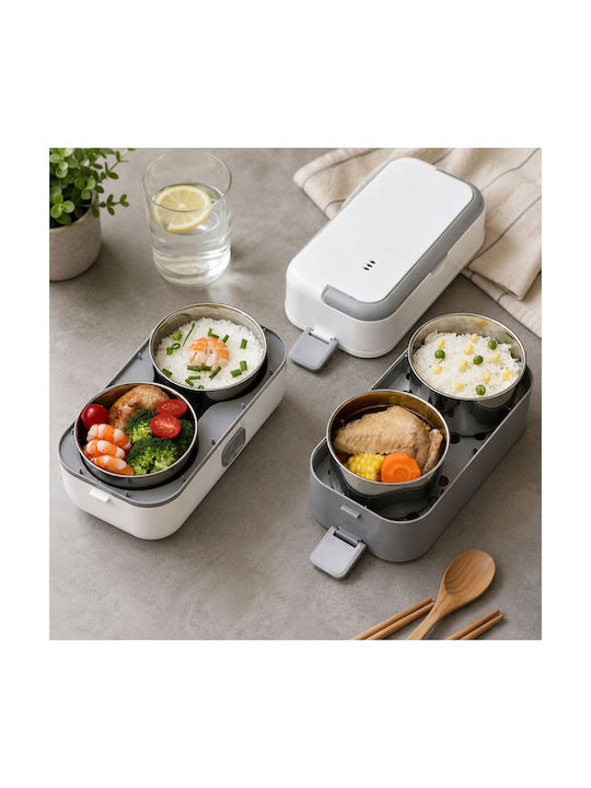 Verk Group Electric Lunch Box Inox Thermo White 2.2lt