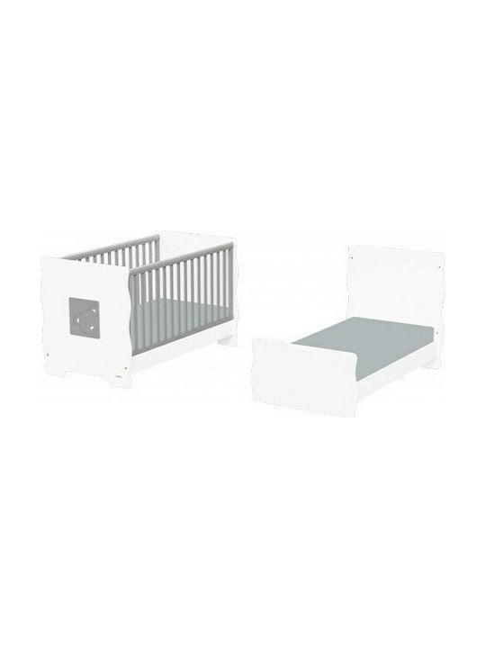Casababy Winnie Nursery Furniture Set with Bed & Nursery Drawer White / Gray 590221-590222