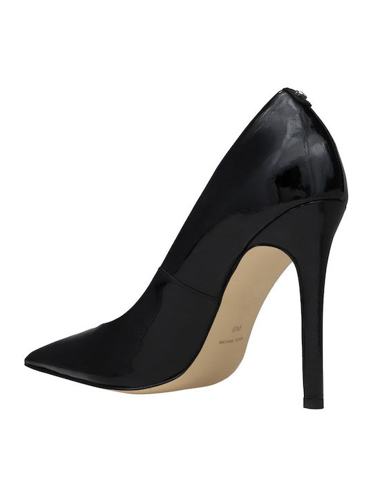 Patent Leather Heels with High Heel Black