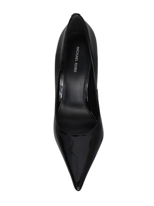 Patent Leather Heels with High Heel Black