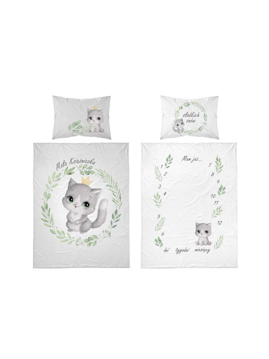 Detexpol Baby Bettbezug Set mit Kissenbezug Gray 100x135cm.