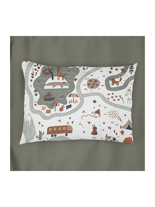 Dimcol Baby-Kissenbezug White-mint 45x35cm