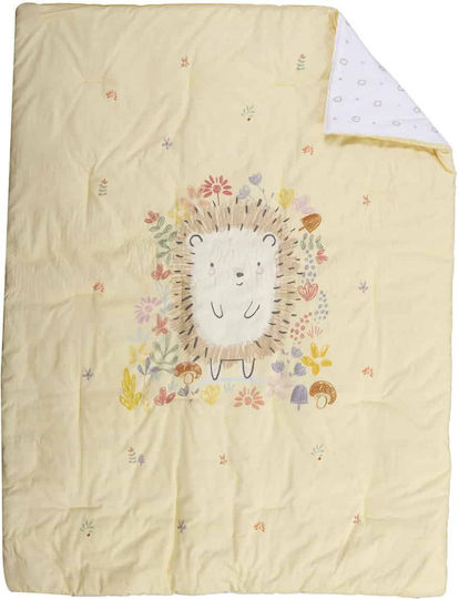 Nef-Nef Homeware Cute Hedgehog Бебешка кувертюра Памук Жълт 110x140см 033048