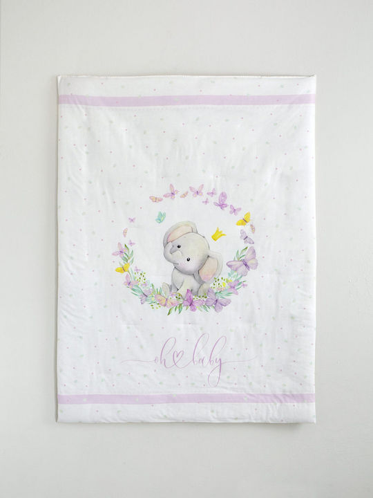 Nima Belle Бебешка кувертюра Памук Бял 100x140см