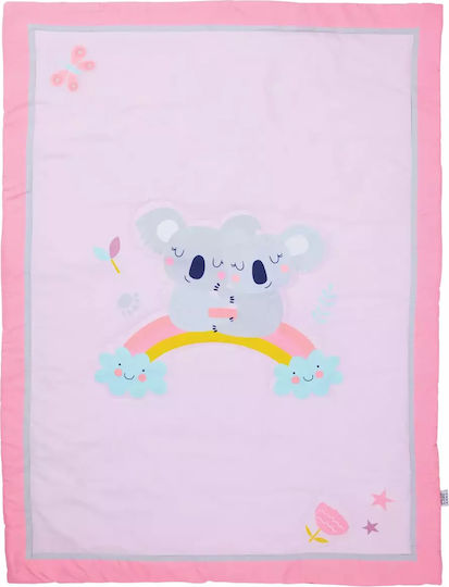 Das Home Baby Quilt 110x150cm Grey, Pink