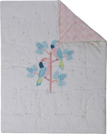 Nef-Nef Homeware Birds Бебешка кувертюра Памук Мента 110x140см