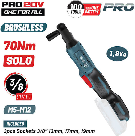 Bormann BBP5423 Elektrische Ratsche 3/8" Mit Lithium Batterie 20V Solo