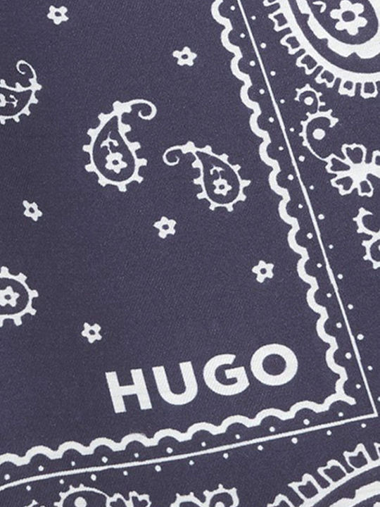 Hugo Damen Seiden Schal Blau
